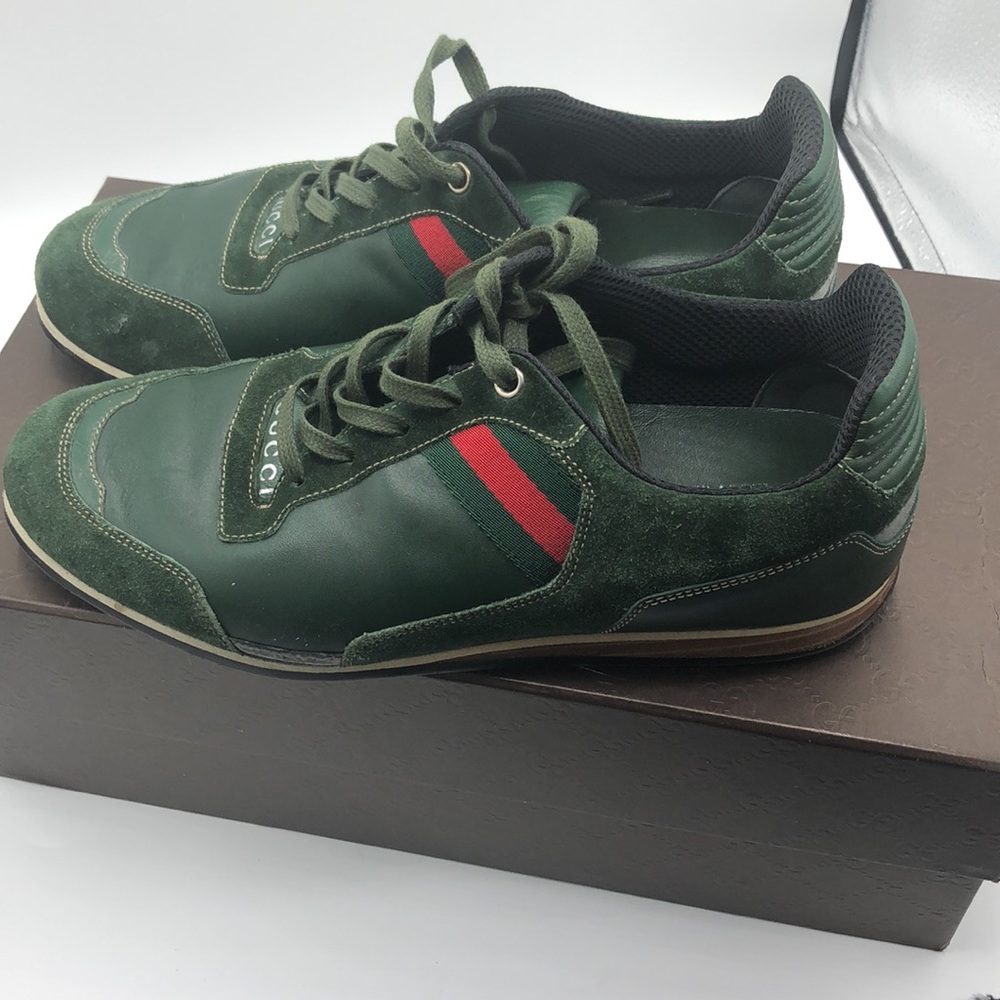 Gucci Verde Softy Tec Cirano Sneakers Men’s Gucci 7.5 US 8 Shoes - Picture 4 of 16